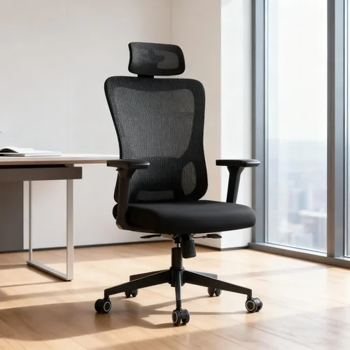 Miniatura 2 de Silla ergonómica de oficina de escritorio, silla de computadora de respaldo alto con reposabrazos giratorios 3D ajustables para mayor comodidad