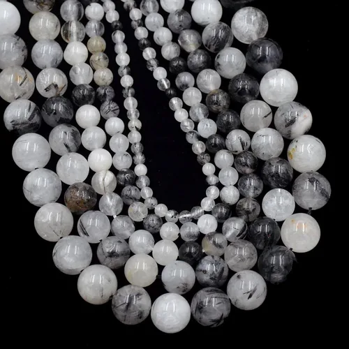 Miniatura 18 de AD Beads Cuentas redondas sueltas de piedras preciosas naturales de 15 pulgadas para pulseras, collares, aretes, manualidades, manualidades