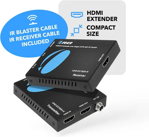 Miniatura 4 de OREI Extensor HDMI UltraHD sobre un solo cable Cat6/Cat7 4K @ 60Hz con control HDR e IR - Gestión EDID de hasta 165 pies