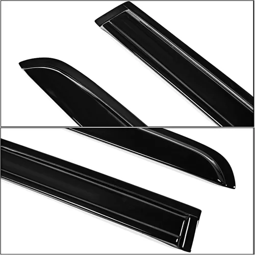 Miniatura 8 de IKON MOTORSPORTS Viseras de ventana compatibles con Volkswagen Golf MK7 2015-2019, color humo oscuro, estilo de fábrica, acrílico para lluvia