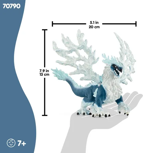 Miniatura 3 de Schleich Eldrador Creatures - Figura de acción de dragón de hielo de 20 cm con alas móviles para niños y niñas - Figuras de criaturas míticas
