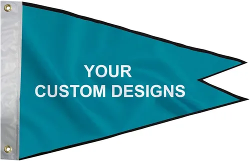 Miniatura 2 de BannerBuzz Burgee - Bandera de doble cara con bolsillos para poste u ojales a la izquierda, tela de poliéster de punto de 90 GSM, impresión UV a