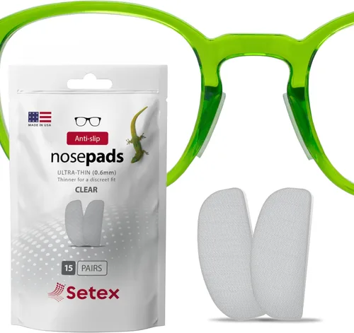 Miniatura 15 de Setex Gecko Grip Almohadillas de nariz ultrafinas antideslizantes de 0,6 mm, (15 pares negros) Fabricadas en EE. UU., 2500 fibras microestructuradas