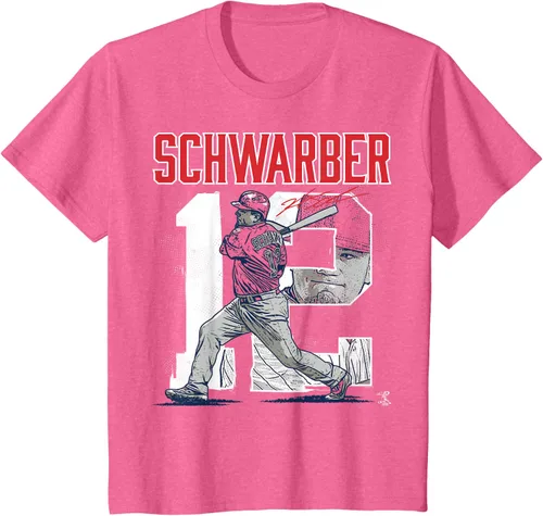 Miniatura 5 de Camiseta con número de jugador de Kyle Schwarber - Ropa, Azul / Patchwork, S