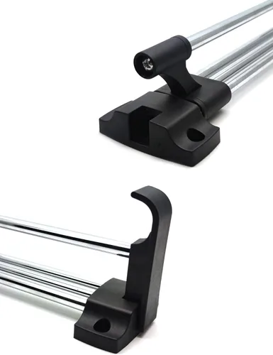 Miniatura 4 de Barra de valet extraíble para armario, ajustable lateral, resistente, retráctil, con tornillos, acero laminado en frío, barra de valet para armario