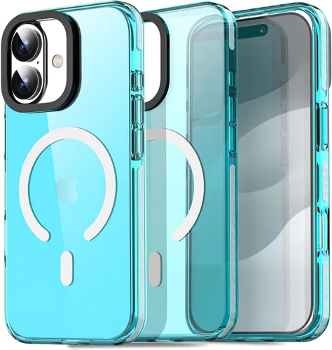 Miniatura 106 de AICase Funda protectora para iPhone 16 compatible con iPhone 16, delgada, ligera, transparente [no amarillenta] Diseño vibrante