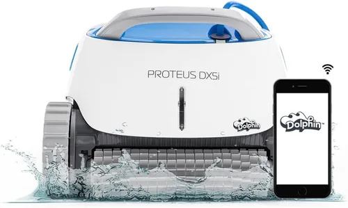 Miniatura 10 de Dolphin Proteus DX1 - Aspiradora robótica automática para piscinas, cepillo de limpieza activo, acceso a filtros de carga superior, ideal