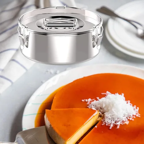 Miniatura 6 de Molde Flanera de acero inoxidable de 63 onzas, molde de flan con tapa, máquina de flan para olla instantánea de 6 cuartos de galón, apto