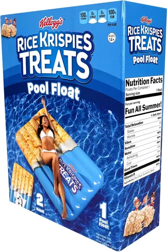 Miniatura 7 de Giant Rice Krispies - Flotador inflable para piscina, 6 pies, extra grande, balsa, playa y lago, tumbona de bronceado, vinilo duradero