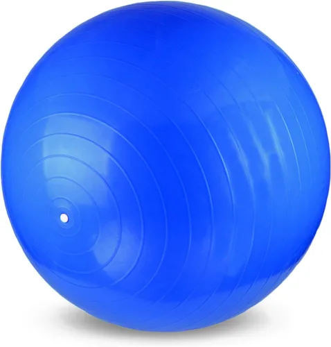 YogaAccessories Pelota de yoga suiza antiestallido y antideslizante para núcleo, equilibrio y ejercicio Azul