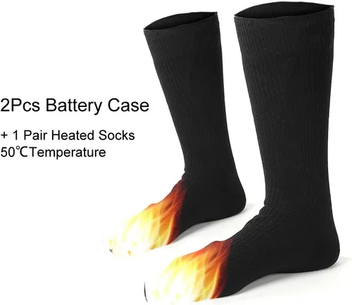 Miniatura 2 de Calcetines calefactables con batería eléctrica, calcetines eléctricos para hombres y mujeres, calcetines cálidos para invierno, para esquí