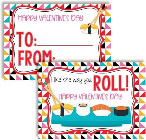 Miniatura 19 de AmandaCreation - Tarjetas para el día de San Valentín con chispas de chocolate con chispas de chocolate para regalar a amigos y compañeros de clase