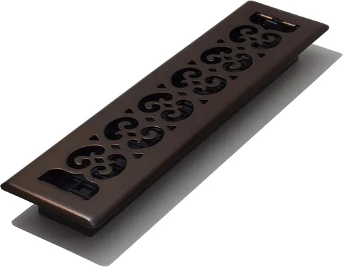 Miniatura 34 de Placa embellecedora cromada Decor Grates con ornamento Acabado cepillo níquel (Brushed Nickel Finish)