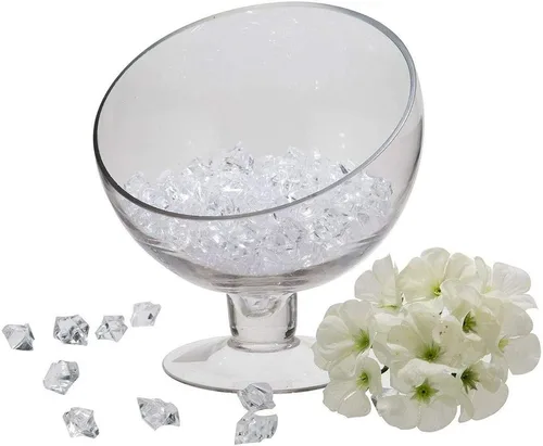 Miniatura 4 de TITA-DONG Cubitos de hielo de cristales de diamante, rocas de hielo trituradas falsas transparentes, diamantes falsos transparentes, diamante