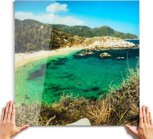 Miniatura 13 de Fracture Impresión fotográfica de vidrio personalizada: 5 x 5 pulgadas, tamaño cuadrado pequeño, carga tu propia foto, impresión de vidrio