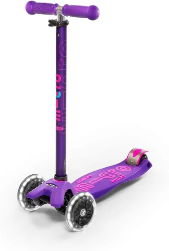 Miniatura 4 de Micro Kickboard – Maxi Deluxe LED – Monopatín pequeño de tres ruedas, inclinado a girar, diseño suizo para niños con ruedas con luces LED activadas