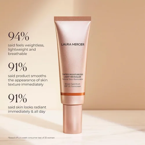 Miniatura 6 de Laura Mercier Hidratante tintado Light Revealer Iluminador natural de la piel con SPF 25: hidratación durante todo el día, cobertura ultra