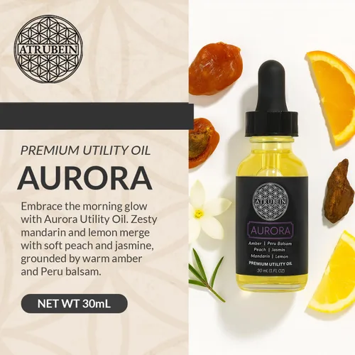 Miniatura 3 de Aceite de utilidad Aurora Premium - Para Mujer - Mandarina, Limón, Melocotón, Jazmín, Ámbar y Bálsamo de Perú - Mezcla nutritiva radiante