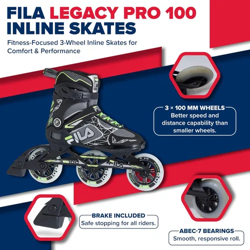 Miniatura 2 de FILA Legacy Pro 100 Inline Speed Skates for Women Precision, Performance, and Stability for Training in Outdoor and Indoor Rinks
