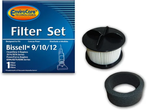 EnviroCare Juego de filtros de repuesto para aspiradora diseñado para adaptarse a Bissell PowerForce sin bolsa, Cleanview II Uprights estilo 9/10/12