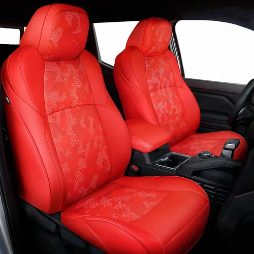 Miniatura 20 de Carlimeki Fundas de asiento personalizadas para Tacoma 2005 2006 2007 2008 2009 2010 2011 2012 2013 2014 2015 Crew Cab 2ª Gen Tacoma Base