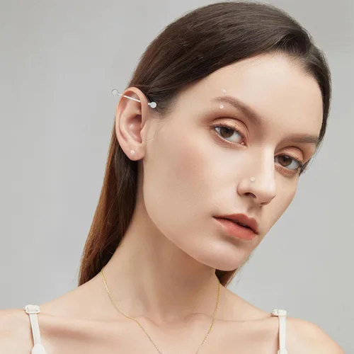 Miniatura 2 de 60 piezas de retenedores de piercing transparentes para cirugía de plástico bioflex para joyería de piercing para nariz, ombligo, pezón, lengua