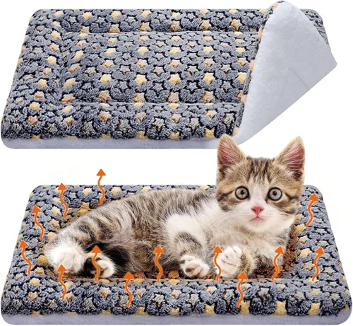 Miniatura 11 de VitalCozy Paquete de 2 tapetes autocalentables para gatos, almohadilla autocalentable, reversible, lavable a máquina, refleja el calor corporal