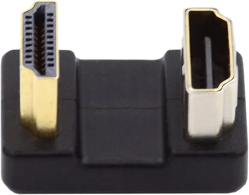 Miniatura 12 de CY Cable 4K 360 grados hacia abajo opuesto en forma de U en ángulo trasero Micro HDMI 1.4 macho a HDMI hembra adaptador de extensión convertidor