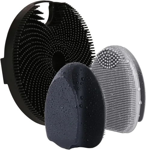 Miniatura 18 de Limpiador facial de silicona suave, limpiador corporal para limpieza profunda, exfoliación, 2 cepillos corporales de silicona para mujeres