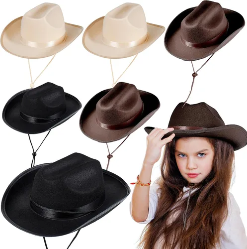 Miniatura 22 de Hercicy Sombreros de vaquero para niños pequeños, sombrero de vaquera para niños y niñas, accesorios de disfraz de bebé, suministros de fiesta