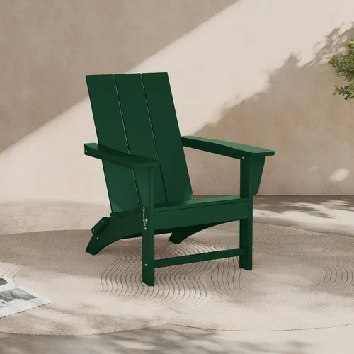 Miniatura 9 de Costaelm Sillas para hoguera, silla al aire libre HDPE silla Adirondack, moderna silla de porche de patio, porche delantero patio trasero, sillas