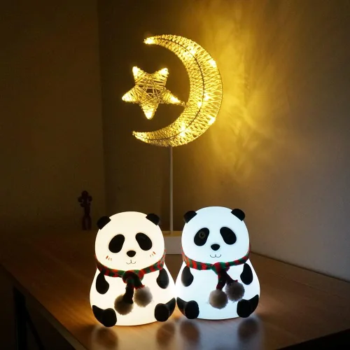 Miniatura 4 de Luz nocturna LED para niños, bonita luz nocturna de enfermería, lámpara de cuidado de los ojos no parpadeante, recargable por USB, control táctil