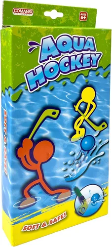 COMANSI - El juego Aqua Water incluye 1 pelota inflable + 2 paletas de hockey infladoras con aguja. Fácil y seguro de usar en exteriores e interiores