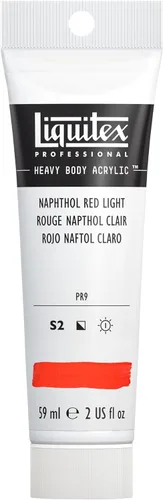 Miniatura 73 de Liquitex Pintura Acrílica Profesional de Cuerpo Pesado, Tubo de 2 oz (59ml), Rojo Fluorescente