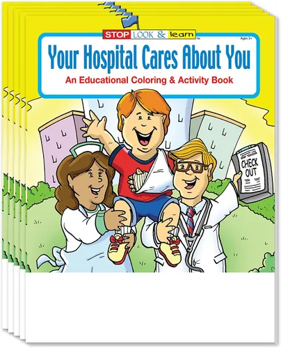 ZOCO - Libros para colorear Your Hospital Cares About You (paquete de 25 unidades, sin crayones) - Juegos educativos, rompecabezas, actividades para
