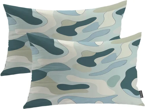 Miniatura 19 de Shrahala Abstract Art Modern Aesthetic Decorative Pillow Covers, Fluid Forms Minimalist Throw Pillow Cover Blended Hidden Zipper Cushion Cases for