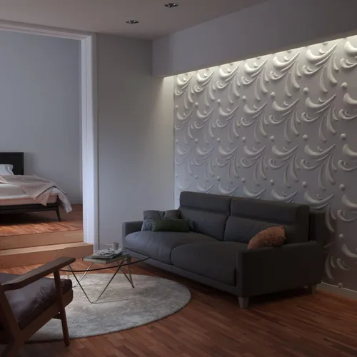 Miniatura 12 de Ekena Millwork WP20X20ACWH 19 5/8 pulgadas de ancho x 19 5/8 pulgadas de alto Acacia EnduraWall Decorativo 3D Panel de Pared Cubre 2.67 pies
