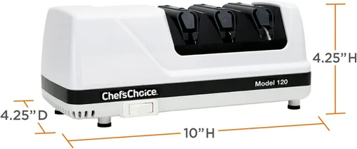 Miniatura 7 de Chef's Choice afilador de cuchillos profesional de 3 capas, afilador de 120 diamantes, ninguno , Blanco