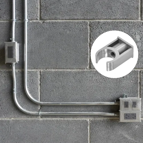 Miniatura 3 de METALLIXITY Clips de tubería de agua de PVC (0.79 pulgadas), 20 unidades, abrazaderas de plástico en forma de U con tornillos, para manguera