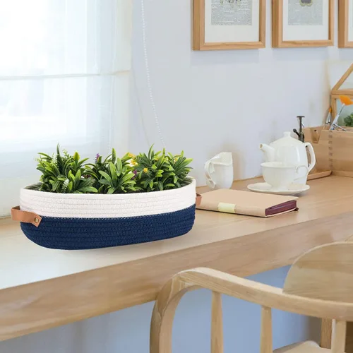Miniatura 2 de Cesta para Inodoro, Cesta de Almacenamiento Tejida para la Parte Superior del Tanque del Inodoro, Decoración del Hogar Estilo Granja, Cestas
