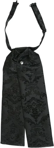 Historical Emporium Corbata de satén jacquard para hombre, corbata victoriana eduardiana occidental para boda, Halloween, cosplay