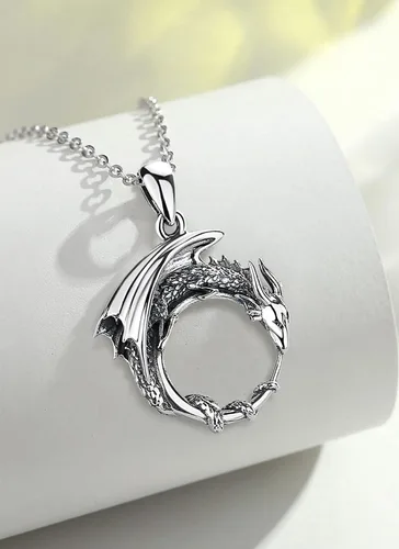 Miniatura 2 de CELESTIA Collares vikingos de plata de ley 925 para hombres y mujeres, martillo de Thorslobo vikingorunas vikingasYggdrasil