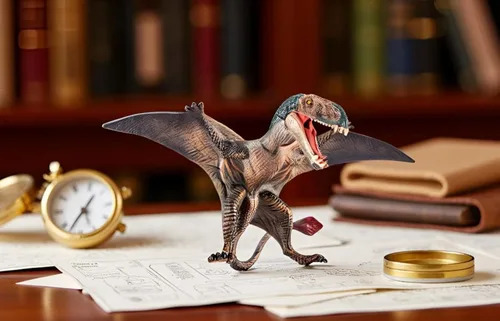 Miniatura 9 de Juguete de dinosaurio, figuras realistas de pterosaurio con alas jurásicas con boca móvil, figuras de dinosaurio pterodáctilo educativas realistas