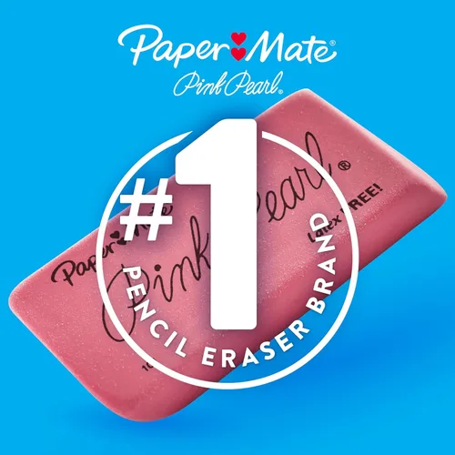 Miniatura 6 de Paper Mate Borradores, perlas rosas, 12 unidades, sin látex y resistente a las manchas, para el regreso a clases, suministros para profesores