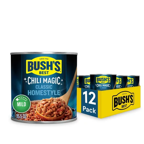 Miniatura 4 de BUSH'S BEST Frijoles para Chili Magic Receta de Texas Enlatados (Paquete de 12), Fuente de Proteína y Fibra de Origen Vegetal, Bajo en Grasa, Sin