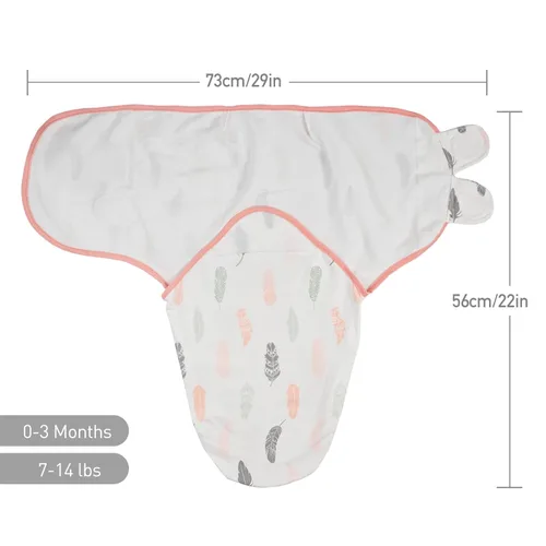 Miniatura 3 de Sacos de Dormir Orgánicos para Bebé, Paquete de 3 Arrullos para Recién Nacidos Artículos Esenciales para Bebés, Infantil 0-3 Meses, 100% Algodón