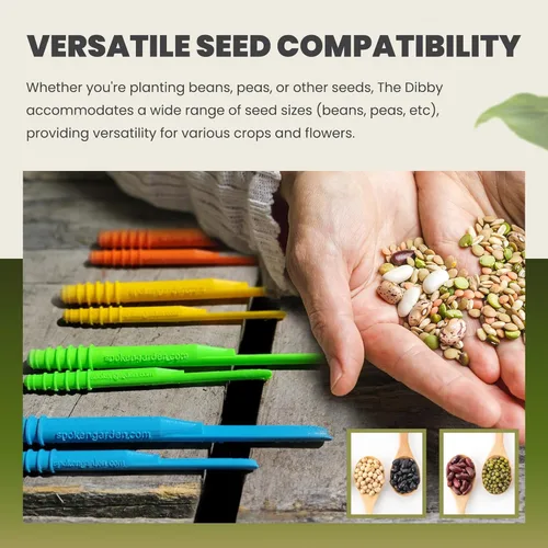 Miniatura 5 de Dibby Semillas Herramienta de jardín Dibber Plantador Transplantador – Siembre semillas a la profundidad correcta – Trasplante fácilmente las Azul