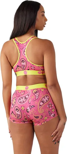 Miniatura 4 de PSD Pantalones cortos con estampado bandana para mujer, ropa interior de cobertura completa, cómodas bragas elásticas para mujer