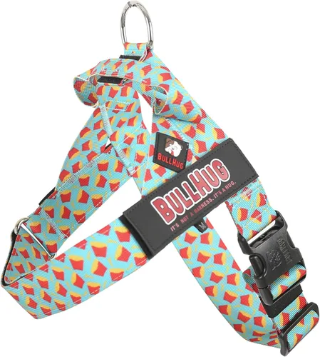 Miniatura 30 de BULLHUG Arnés ajustable para perro, sin tirones, sin estrangulamiento, para bulldogs ingleses, bulldogs franceses, pugs y razas de pecho ancho
