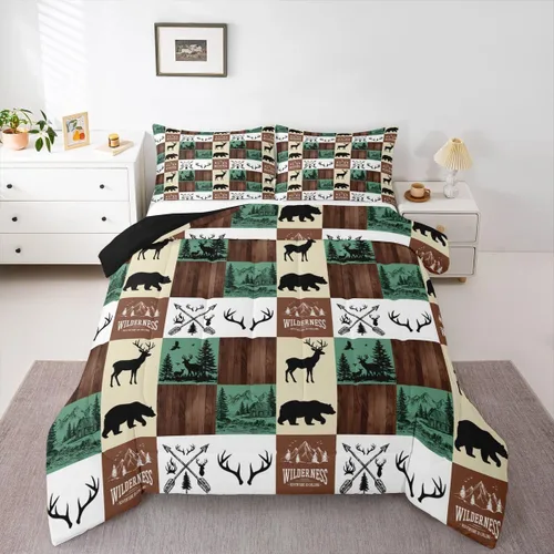 Miniatura 11 de Erosebridal Juego de edredón de bandera estadounidense tamaño individual para niños y adolescentes, juego de ropa de cama de camuflaje, edredón